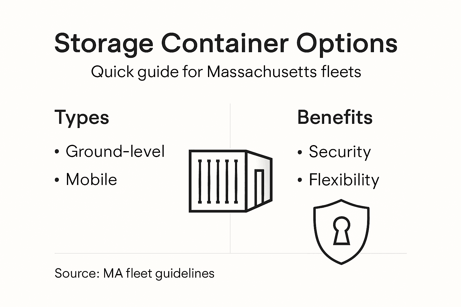 Storage container option comparison infographic